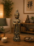 Figura de Buda de Cerámica – Paz y Armonía Espiritual