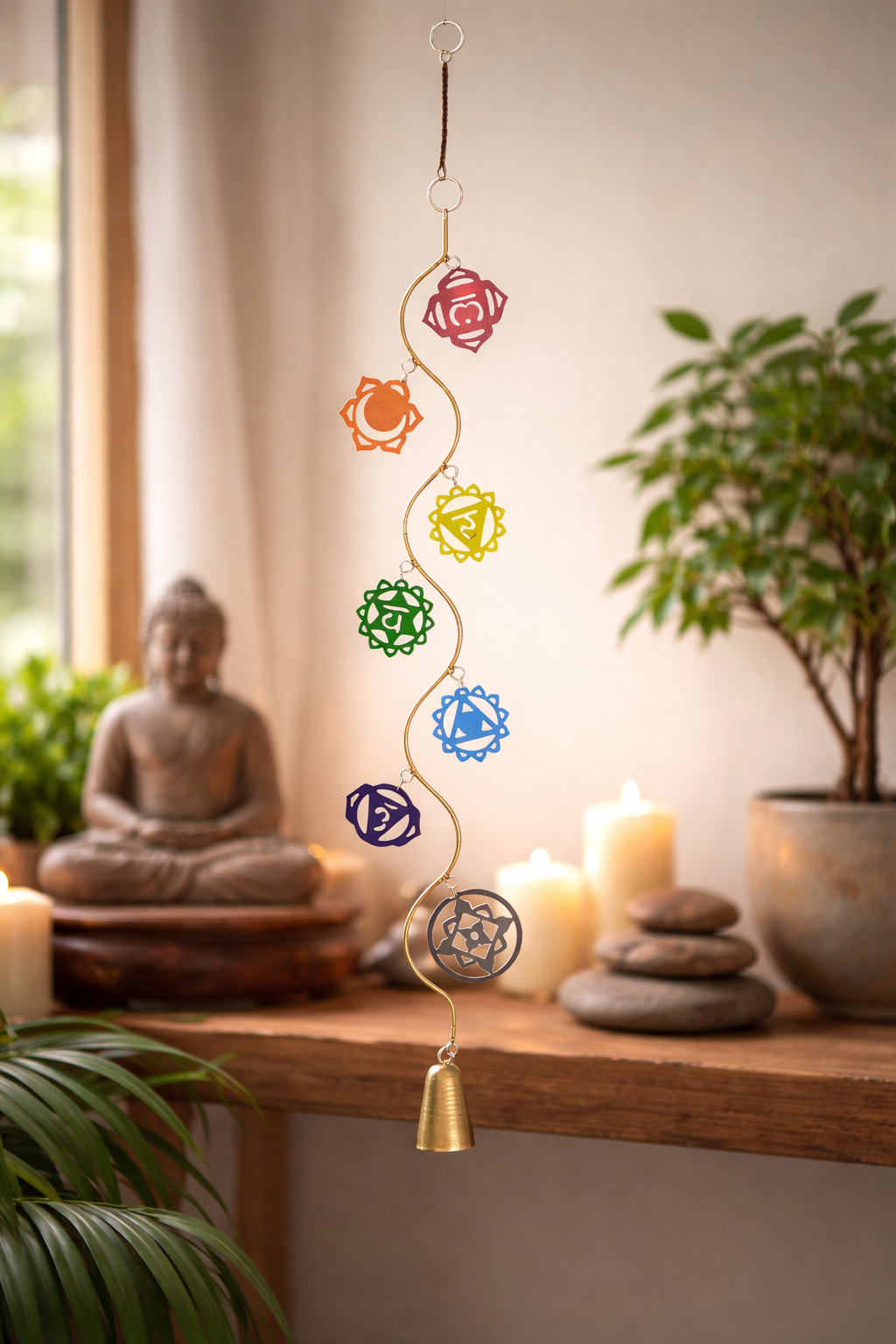 Colgante 7 Chakras Metálico – Equilibrio y Energía Espiritual
