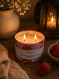 Vela Aromática Doble Mecha Frutilla – Aroma Dulce y Relajante