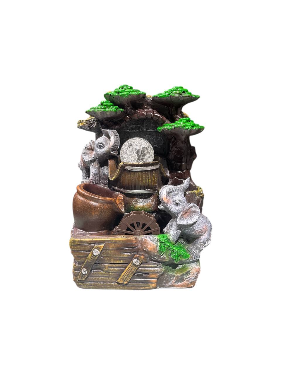 Fuente de Agua con Elefantes – Prosperidad y Relajación