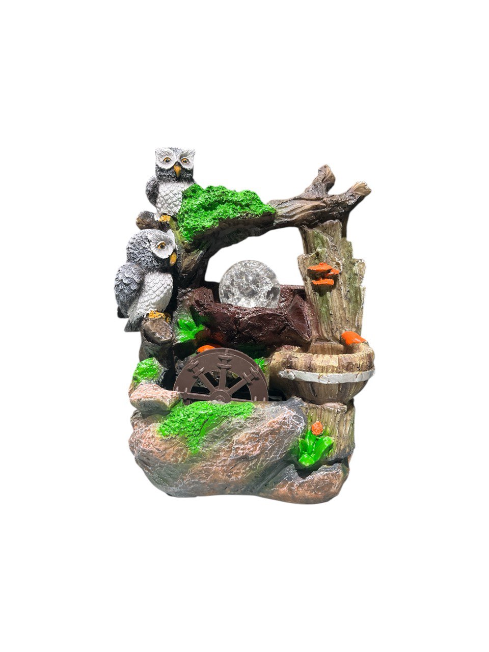 Fuente de Agua con Búhos – Decoración Relajante para Hogar