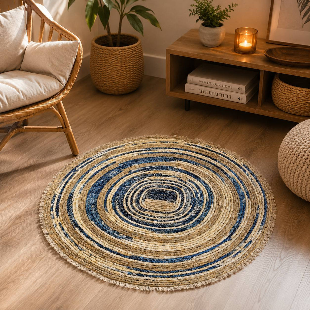 Alfombra de Yute Redonda 80cm – Estilo Natural