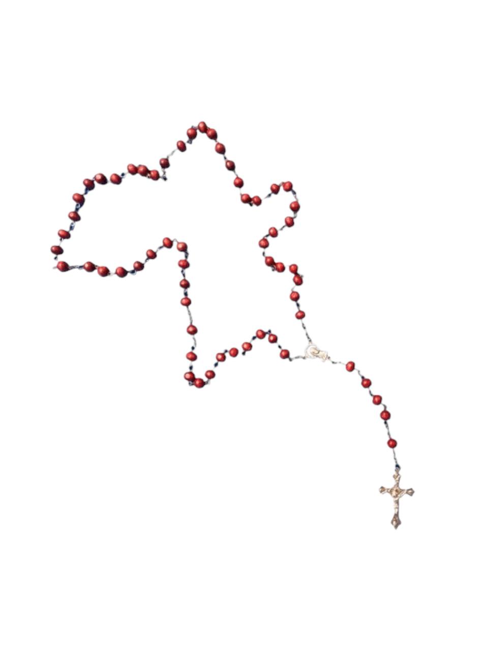 Rosario de Madera Artesanal – Oración y Conexión Espiritual