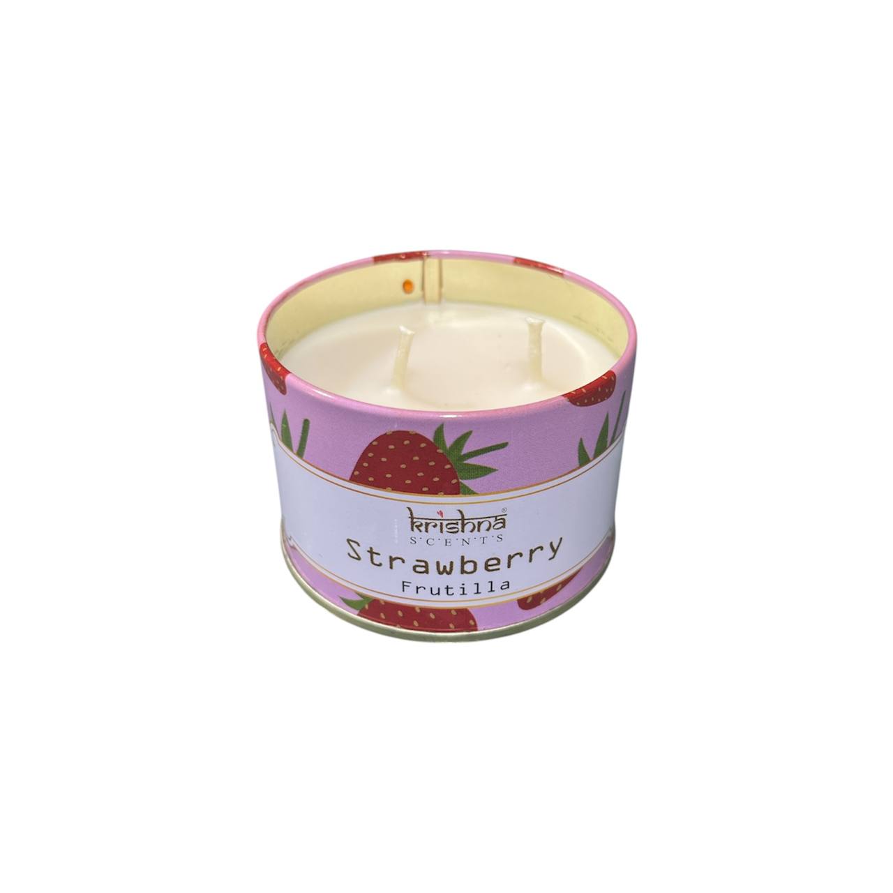 Vela Aromática Doble Mecha Frutilla – Aroma Dulce y Relajante