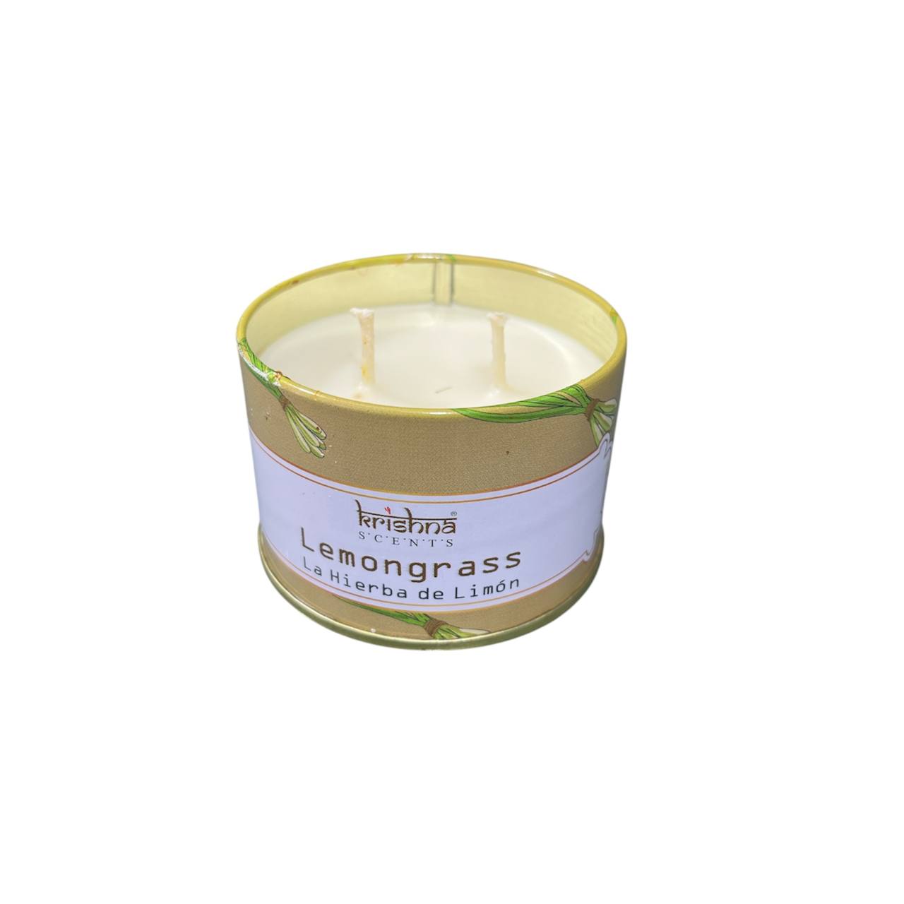 Vela Aromática Doble Mecha Hierba de Limón – Aroma Fresco y Relajante