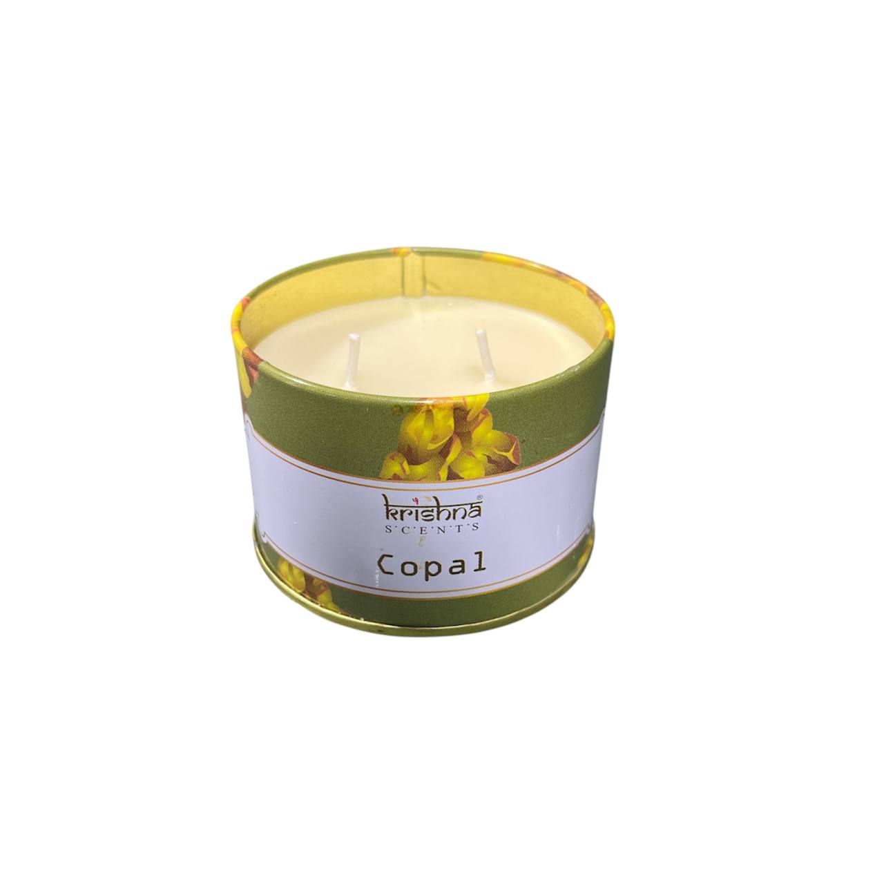 Vela Aromática Doble Mecha Copal – Limpieza y Energía Positiva
