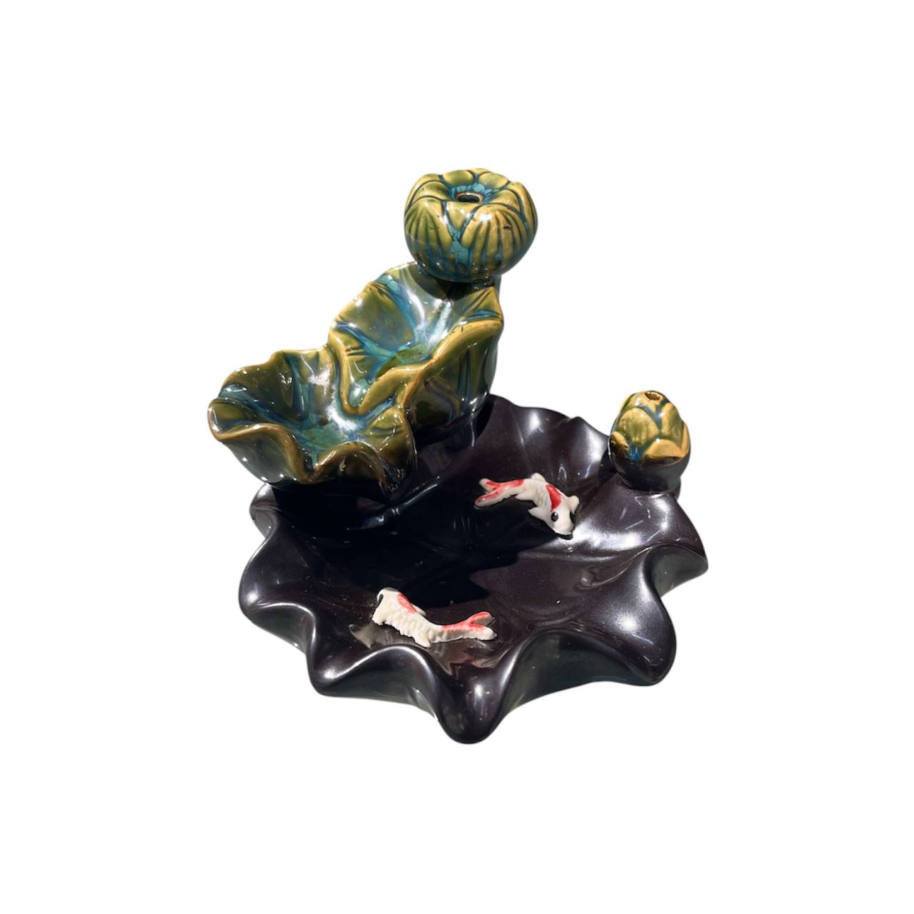 Cascada de Humo con Peces – Decoración Relajante